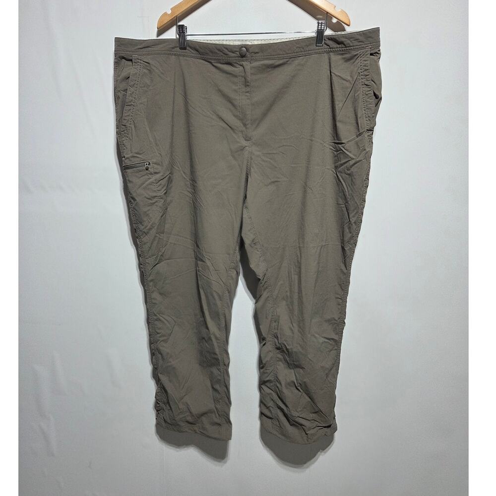 L.L. Bean Woman's Comfort Trail Taupe Cargo Pants Size 26W